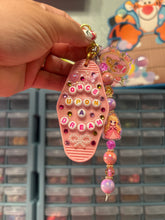 Load image into Gallery viewer, Sleeping Princess Bag Charm Keychain | Beaded Bag Charm | Motel Keychain | Castle Inspired | Magic Inspired | Aurora Keychain | Pink Girl Summer

