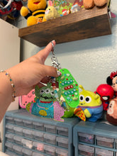 Load image into Gallery viewer, Alien Bag Charm | Alien Motel Keychain | Pizza Planet Alien Custom Bag Charm Keychain | Beaded Bag Charm
