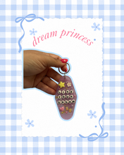 Load image into Gallery viewer, Live Your Dream Princess Hotel Keychain | Long Hair Princess | Homemade | Bag Charms | Girly Aesthetic | Magic Inspired | Mouse Inspired

