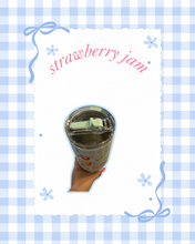 Load image into Gallery viewer, Strawberry Jam 42oz Tumbler | Light Green Checkered Water Tumbler | Strawberry Girl | Strawberry Summer Vibes | Summer Picnic Vibes | Lemons and Strawberries
