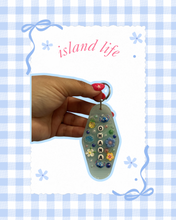 Load image into Gallery viewer, Ohana Island Life Motel Keychain | Trendy Accessories | Small Gift Ideas | Mouse Inspired | Castle Inspired | Novelty Keychain Bag Charms | Handmade Keychain |

