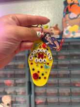 Load image into Gallery viewer, Apple Princess Motel Keychain | Yellow Hotel Keychain Bedazzled | Girly Accessories for Summer | Bag Charm | Princess Bag Charm | Princess Era
