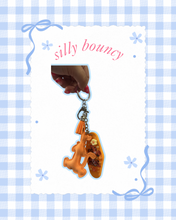 Load image into Gallery viewer, Silly Bouncy Bag Charm Hotel Keychain | Motel Keychain | Trendy Accessories | Orange Castle Inspired | Mouse Inspired | Silly Tigger | Rhinestones Keychain Bag Charm
