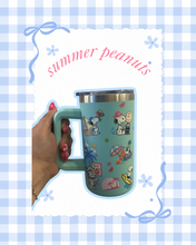 Load image into Gallery viewer, Summer Peanuts Stainless Steel Coffee Mug | Summer Vibes Coffee Girl | Hot Coffee Mug | Travel Mug Coffee with Handle | Summer Beach Gift for Her
