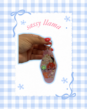 Load image into Gallery viewer, Sassy Llama Kuzco Hotel Keychain | Handmade | No Touchy | Bag Charms | Custom Keychains | Bag Charm | Girly | Magic Inspired | Castle Inspired
