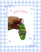 Load image into Gallery viewer, Pixie Fairy Hotel Keychain | Homemade | Bag Charms | Castle Inspired | Magic Inspired | Mouse Inspired | Fairy | Fairies | Pixie Dust
