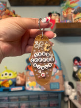 Load image into Gallery viewer, Iced Coffee Girly Motel Keychain | Hotel Keychain for Coffee Girly | Daisies and Coffee | Girly Gift Ideas | Gift for Her
