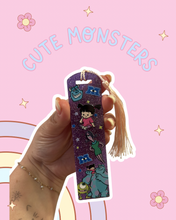 Load image into Gallery viewer, Cute Monsters Boo Purple Glitter Acrylic Bookmark Magic Inspired Book Gift
