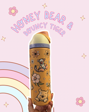 Load image into Gallery viewer, FOR YVONNE Honey Bear &amp; Bouncy Tiger 24oz Owala | Lemon Meringue Owala | Magic Castle Inspired | Custom Water Bottle | Flowers |
