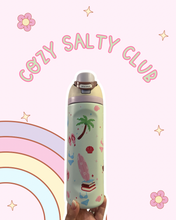Load image into Gallery viewer, Cozy Salty Club 24oz Owala | Beach Girl | Bookstagram | Surfing | Summer Time | Water Bottle |
