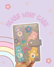 Load image into Gallery viewer, Bears Who Care A6 Notebook | Lavender Binder Notebook | Flowers &amp; Bears | Notes
