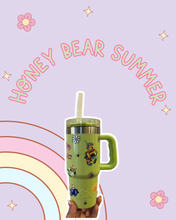 Load image into Gallery viewer, Honey Bear Summer 18oz Tumbler | Hunny Bear | Summer Time Pool | Toddler Tumbler | Magic Inspired
