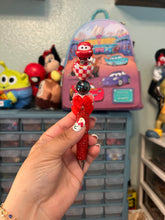 Load image into Gallery viewer, Lightning Red Rhinestone Pen | Cars 20th Anniversary Limited Edition Collection | Red Bow and Red Checkered Heart Beaded Pen
